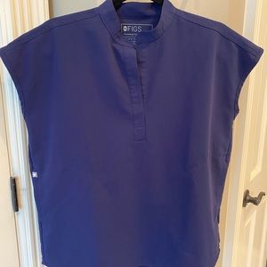 FIGS Rafaela Oversized Scrub Top, Navy, XS